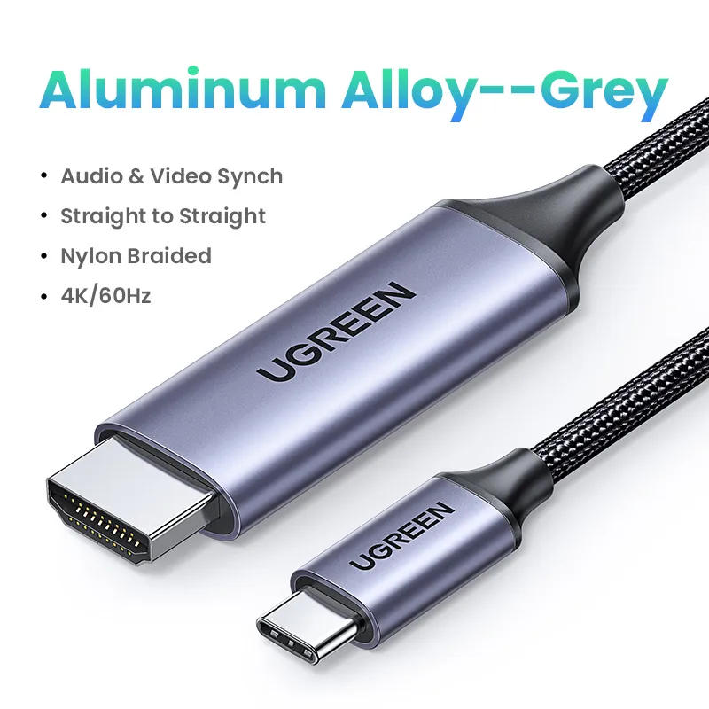 Cáp Ugreen USB-C sang HDMI 4K 60Hz bọc dù (1m, mã 25155)