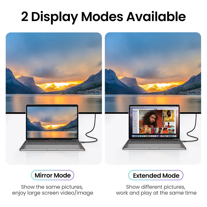 Cáp Ugreen USB-C sang HDMI 4K 60Hz bọc dù (1m, mã 25155), ảnh 4