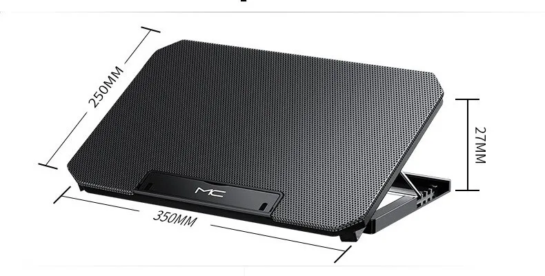Đế tản nhiệt laptop MCHOSE Q100 2 quạt, ảnh 4