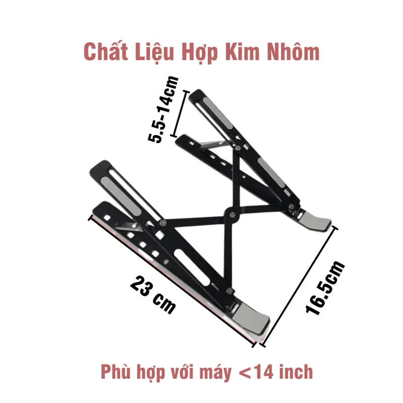 Giá đỡ tản nhiệt laptop nhôm N3 gấp gọn