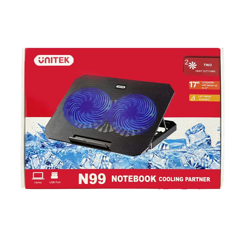 Đế tản nhiệt laptop Unitek N99 2 quạt, ảnh 5