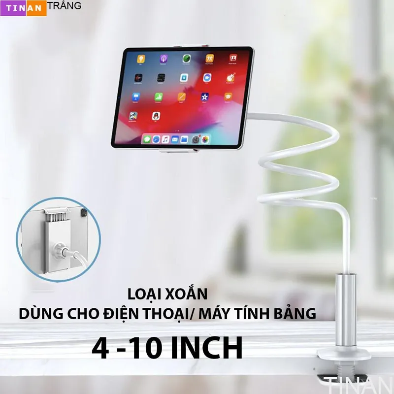 Giá kẹp điện thoại, máy tính bảng cần uốn dẻo