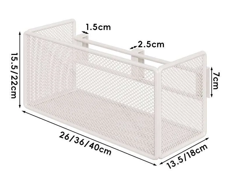 Giỏ treo dưới bàn học WUBUWEI không cần khoan, ảnh 5