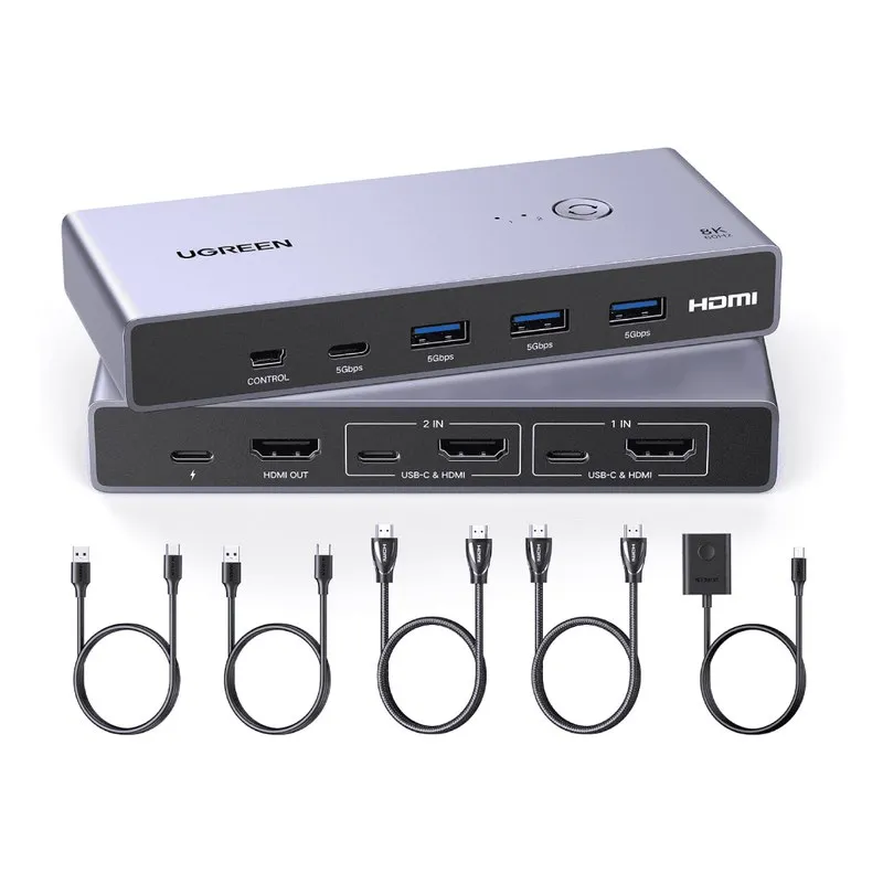 Bộ chuyển KVM HDMI 2.1 Ugreen CM692 8K60Hz
