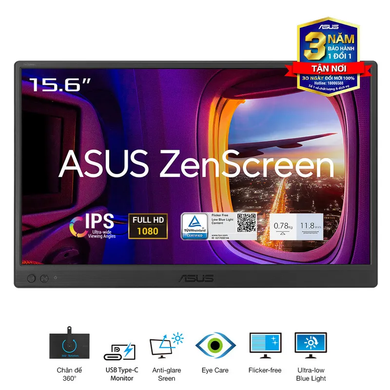 Màn hình di động ASUS ZenScreen MB169CK 15.6 inch Full HD IPS