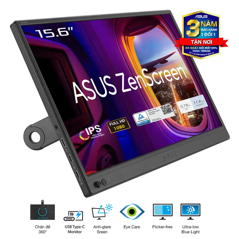 Màn hình di động ASUS ZenScreen MB169CK 15.6 inch Full HD IPS, ảnh 2