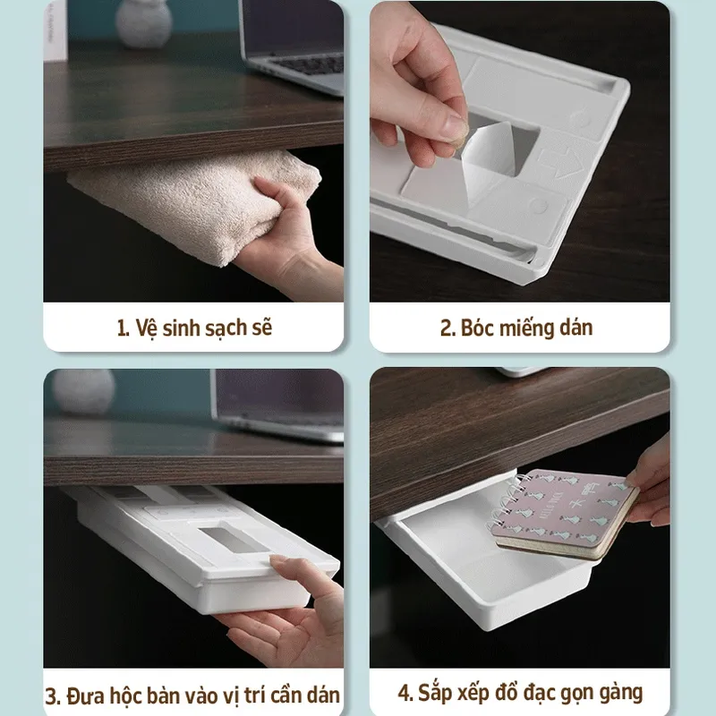 Ngăn kéo dán dưới bàn NK1 nhựa ABS, ảnh 4