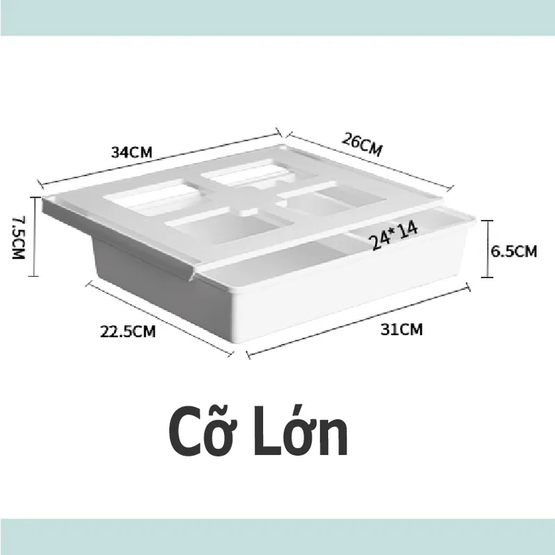 Ngăn kéo dán dưới bàn NK1 nhựa ABS, ảnh 5