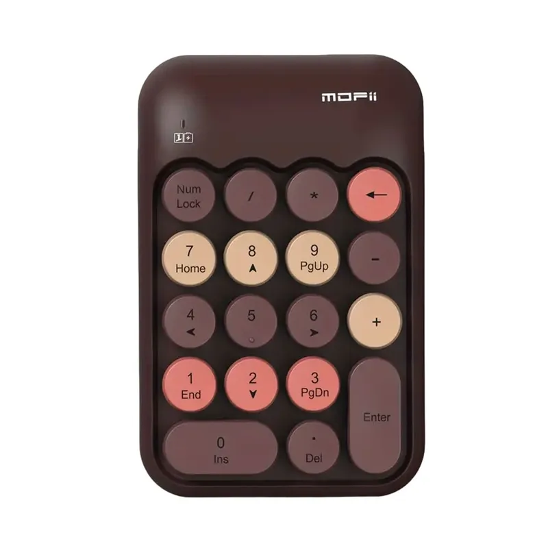 Mofii X910 màu nâu sô cô la, phím tròn nâu, cam và be