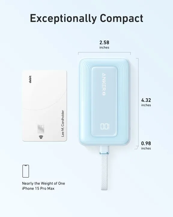Sạc dự phòng Anker Zolo A1688 10.000mAh 30W (tích hợp cáp USB-C), ảnh 5