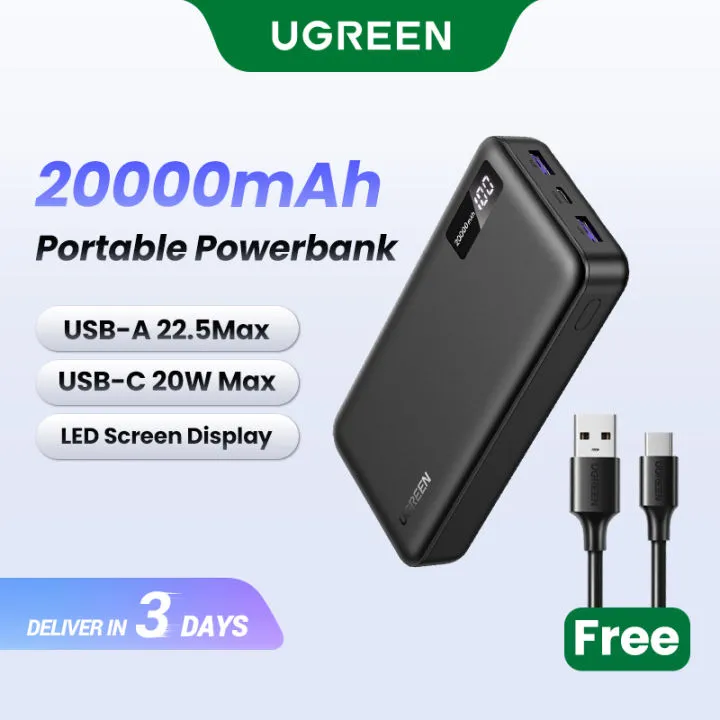 Sạc dự phòng Ugreen PB312 20.000mAh 20W (25683)