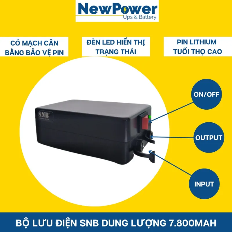 Bộ lưu điện mini 12V SNB1226 (3 cell 18650), ảnh 2