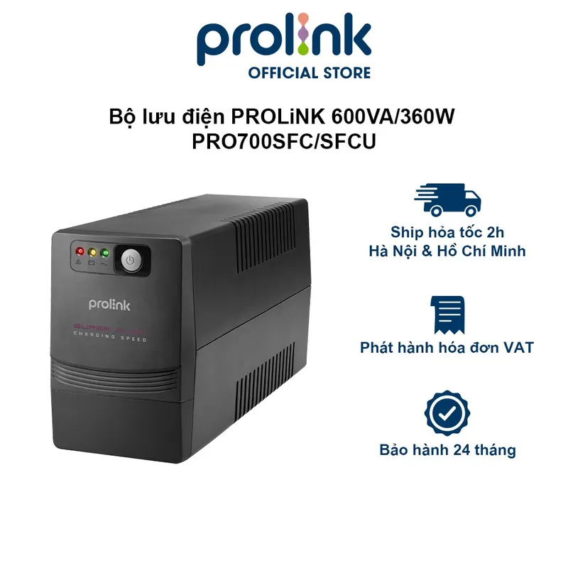 Bộ lưu điện UPS Prolink PRO700SFC 650VA/360W, ảnh 2
